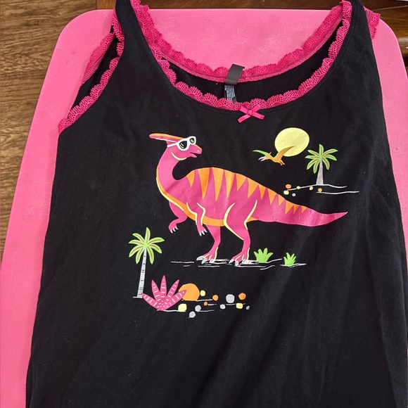 Foxy Lace Trim Sleep Tank+Boyshort Pajama Set - Picture 3 of 10